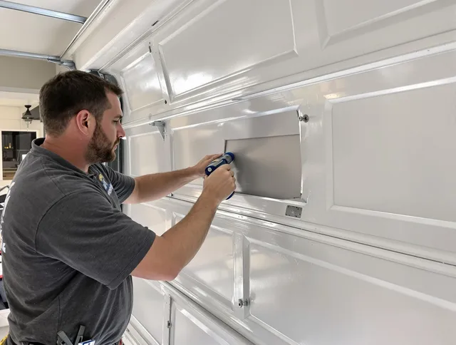 Garage door panel repair by South Euclid Garage Door Repair in South Euclid