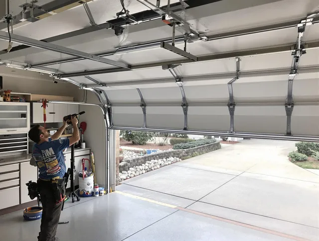 Garage door track repair service by South Euclid Garage Door Repair in South Euclid